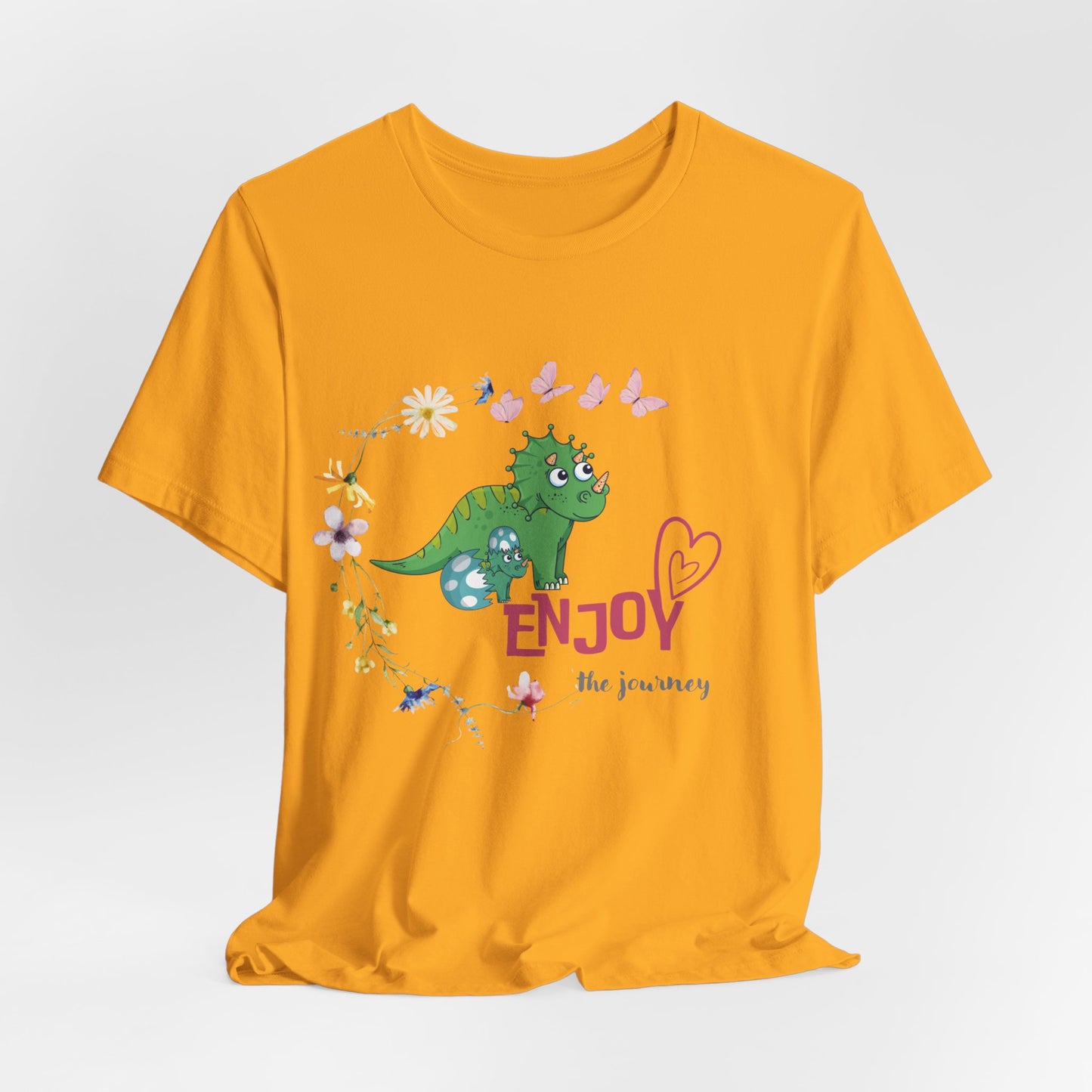 Enjoy the Journey-Wild Flowers Dinosaur Mom & Baby T-Shirt for Women