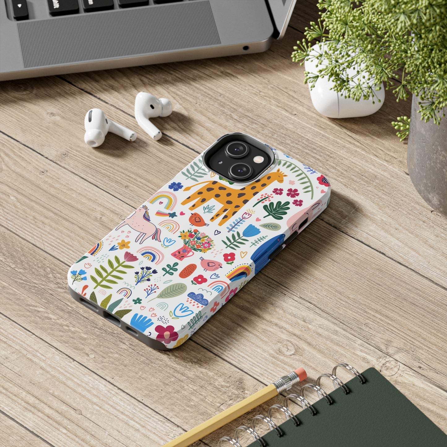 Cute Tough iPhone Cases for Children with Playful Animals Design