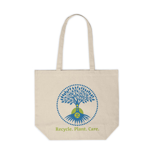 Cotton Tote Bag - Tree of Life Design - Recycle. Plant. Care.