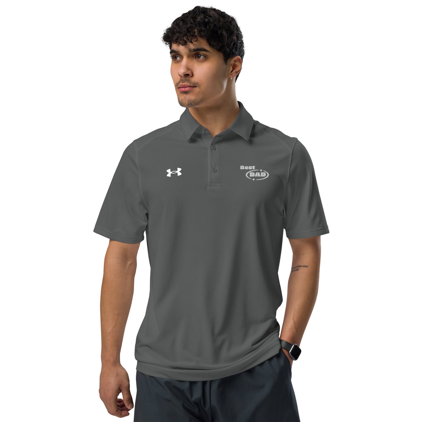 Premium Best Dad Under Armour®  T-Shirt- Personalized Embroidered Design